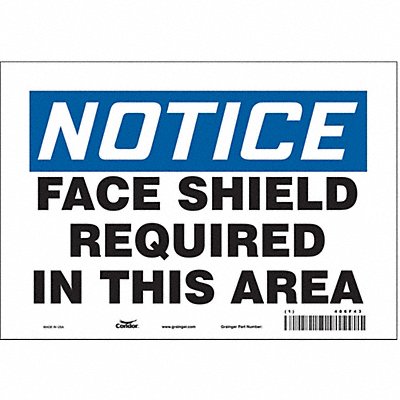 Safety Sign 7 in x 10 in Vinyl