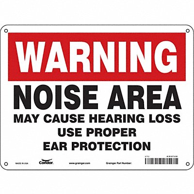 Safety Sign 9 in x 12 in Aluminum