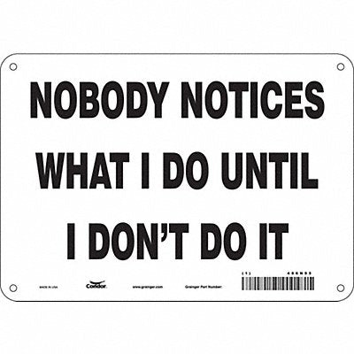 Safety Sign 7 in x 10 in Aluminum