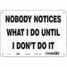 Safety Sign 7 in x 10 in Polyethylene