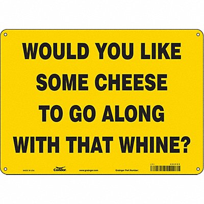 Safety Sign 10 in x 14 in Polyethylene
