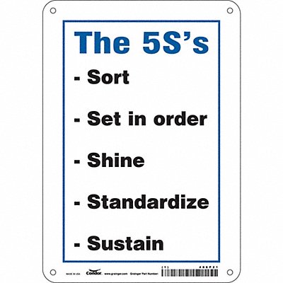 Safety Sign 10 inx7 in Polyethylene