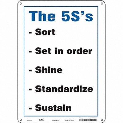 Safety Sign 14 inx10 in Polyethylene