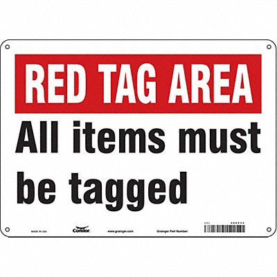 Safety Sign 10 in x 14 in Aluminum