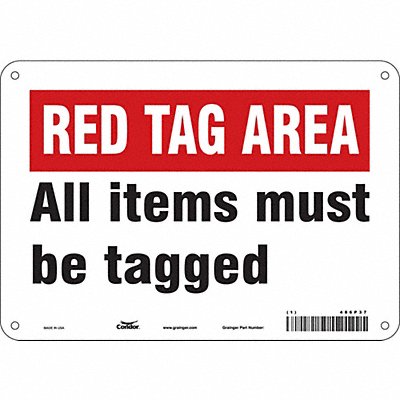Safety Sign 7 in x 10 in Polyethylene