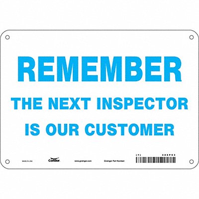 Safety Sign 7 in x 10 in Aluminum