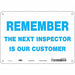 Safety Sign 7 in x 10 in Aluminum