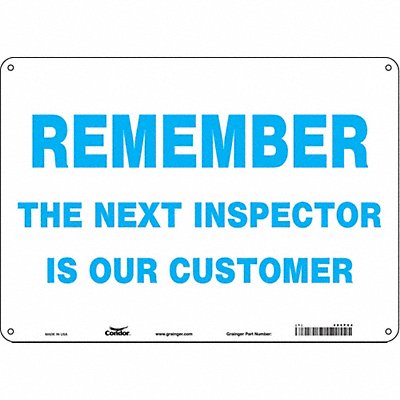 Safety Sign 10 in x 14 in Aluminum