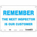 Safety Sign 7 in x 10 in Polyethylene
