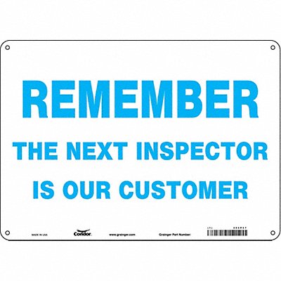 Safety Sign 10 inx14 in Polyethylene