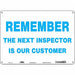 Safety Sign 10 inx14 in Polyethylene