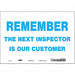 Safety Sign 7 inx10 in Vinyl