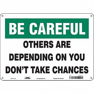 Safety Sign 10 in x 14 in Aluminum