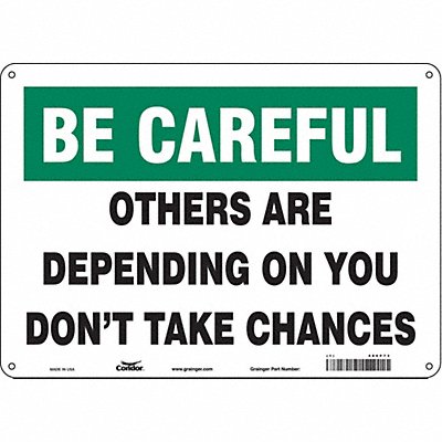 Safety Sign 10 inx14 in Polyethylene