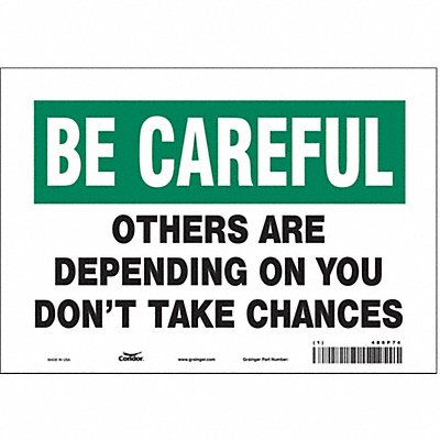 Safety Sign 7 in x 10 in Vinyl