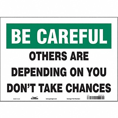Safety Sign 10 in x 14 in Vinyl