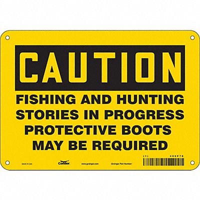 Safety Sign 7 in x 10 in Aluminum