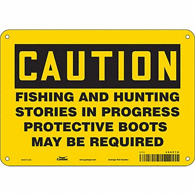 Safety Sign 7 in x 10 in Polyethylene