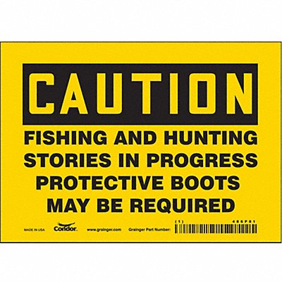 Safety Sign 5 in x 7 in Vinyl