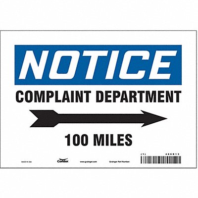Safety Sign 7 in x 10 in Vinyl