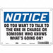 Safety Sign 7 in x 10 in Polyethylene