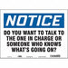 Safety Sign 10 in x 14 in Vinyl