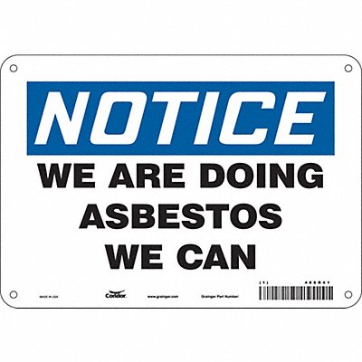 Safety Sign 7 in x 10 in Aluminum