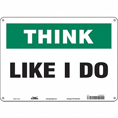 Safety Sign 10 in x 14 in Aluminum