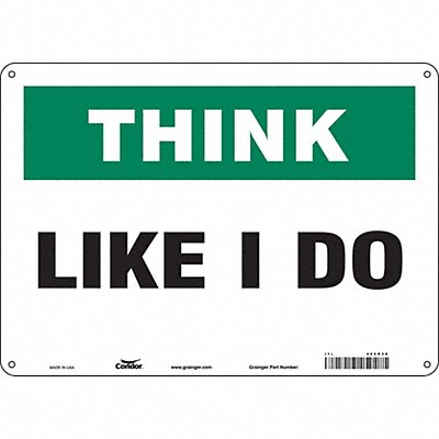 Safety Sign 10 in x 14 in Polyethylene