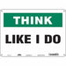 Safety Sign 10 in x 14 in Polyethylene