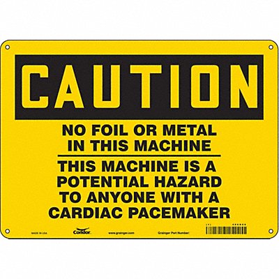 Safety Sign 10 in x 14 in Aluminum