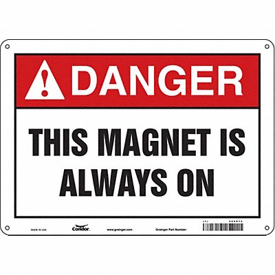 Safety Sign 10 inx14 in Aluminum