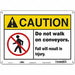 Safety Sign 10 in x 14 in Polyethylene