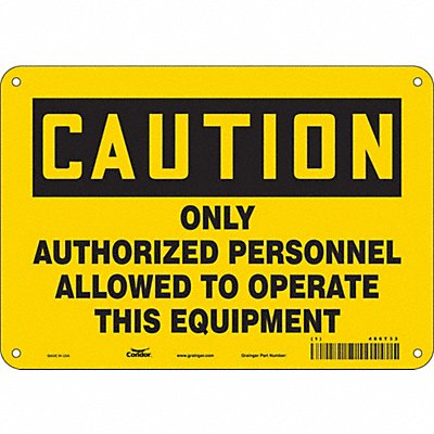 J9055 Safety Sign 7 in x 10 in Aluminum