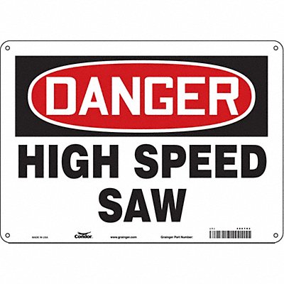 Safety Sign 10 in x 14 in Polyethylene