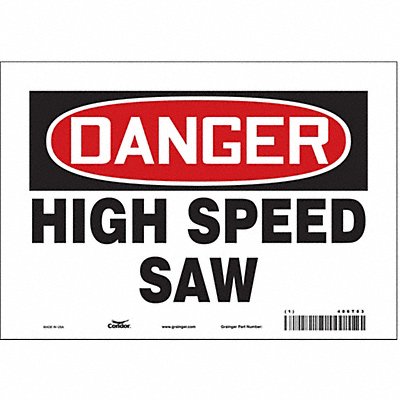 Safety Sign 7 inx10 in Vinyl