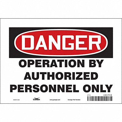 Safety Sign 7 in x 10 in Vinyl