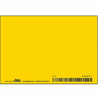 Safety Sign 3 1/2 inx5 in Polyethylene