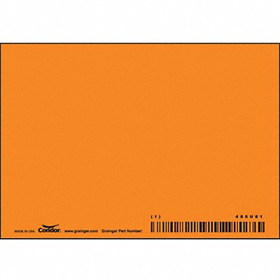 Safety Sign 3.5in x 5in Aluminum