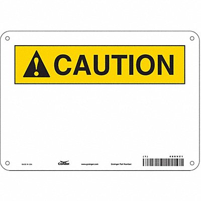 Safety Sign 7 in x 10 in Aluminum