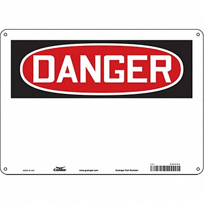 Safety Sign 10 inx14 in Polyethylene