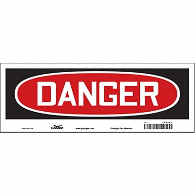 Safety Sign 5 in x 14 in Vinyl