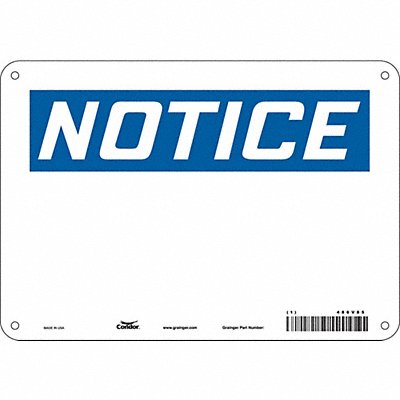 Safety Sign 7 in x 10 in Aluminum