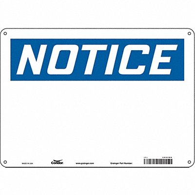 Safety Sign 10 inx14 in Aluminum