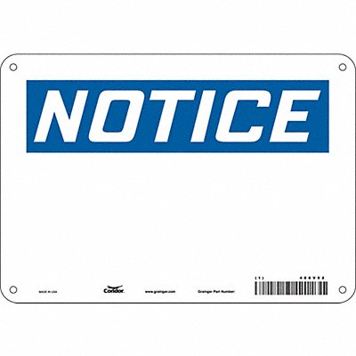 Safety Sign 7 inx10 in Polyethylene