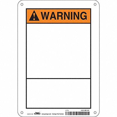 Safety Sign 10 inx7 in Aluminum