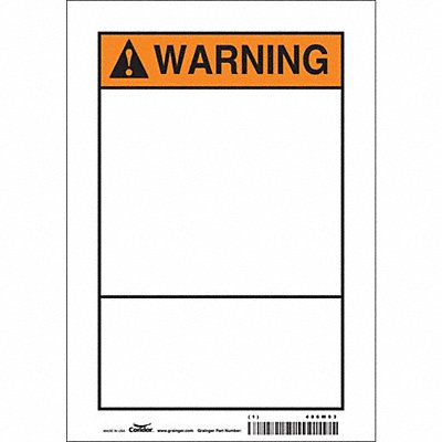 Safety Sign 10 in x 7 in Vinyl