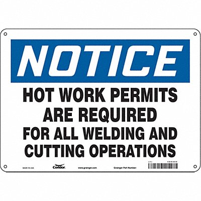 Safety Sign 10 inx14 in Polyethylene