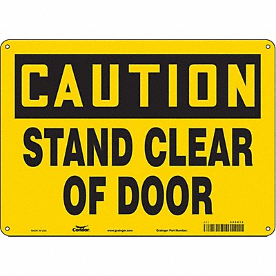 Safety Sign 10 in x 14 in Polyethylene