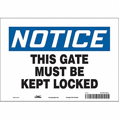 Safety Sign 7 in x 10 in Vinyl